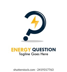 Energy question logo template illustration