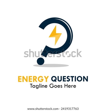 Energy question logo template illustration