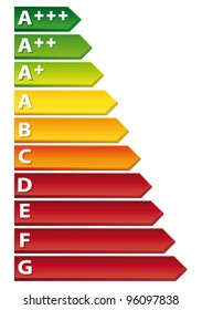 Energy rating chart. New label. Vector icon.