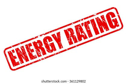 ENERGY RATING red stamp text on white