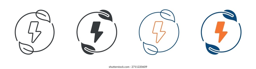 Conjunto de iconos de recuperación de energía Colección de estilo múltiple