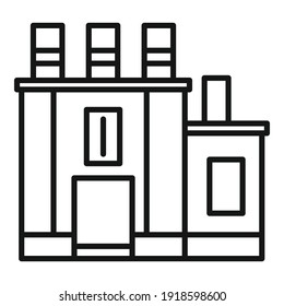 Energy recycle factory icon. Outline energy recycle factory vector icon for web design isolated on white background