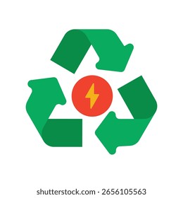 Energy Recycle Flat Vector Icon Eps 10 Files