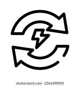 Energy Recycle Icon Vector Symbol Design Illustration