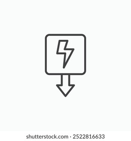 Energiesparendes dünnes Liner-Symbol einzeln