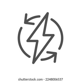 Energy related icon outline and linear vector.