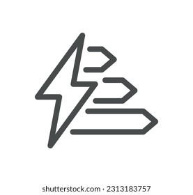 Energy related icon outline and linear vector.