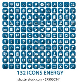 Energy and resource icon set. Vector illustration