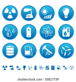 Energy and resource icons