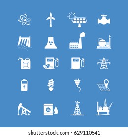 Energy resources icon set . Eps10 vector