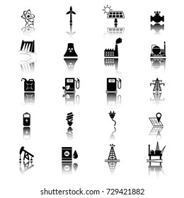 Energy resources icon set . Eps10 vector