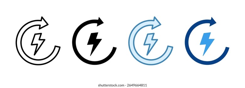 Energy Restart Icon Set Multiple Style Collection