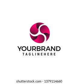 Energy rotates logo design concept template vector