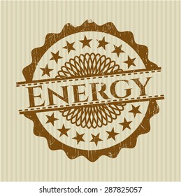 Energy rubber grunge stamp