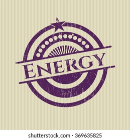 Energy with rubber seal texture