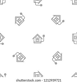 Energy save home pattern seamless vector repeat geometric for any web design
