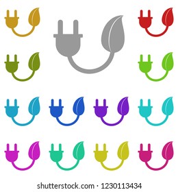 energy save icon in multi color. Simple glyph vector of energy set for UI and UX, website or mobile application