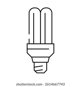 energy save light bulb line icon vector. energy save light bulb sign. isolated contour symbol black illustration