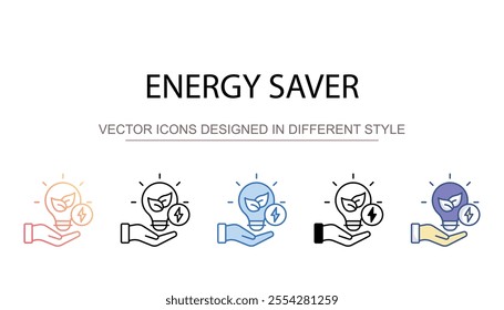 Energy saver icon design with white background stock illustration