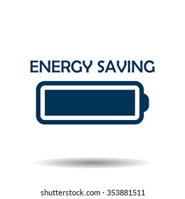 energy saving battery icon