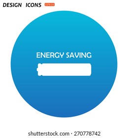 energy saving battery. icon. vector design