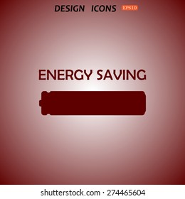 energy saving battery. icon. vector design