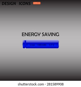 energy saving battery. icon. vector design