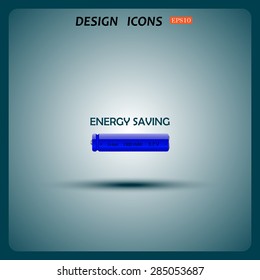 energy saving battery. icon. vector design