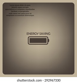 energy saving battery. icon. vector design