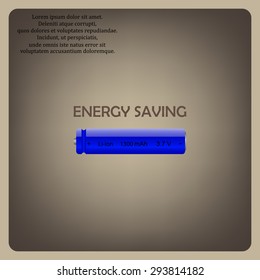 energy saving battery. icon. vector design