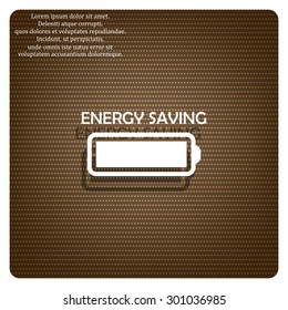 energy saving battery. icon. vector design
