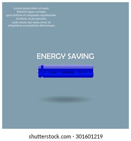 energy saving battery. icon. vector design