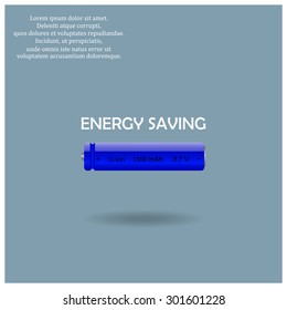energy saving battery. icon. vector design