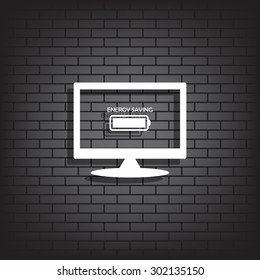 energy saving battery. icon. vector design