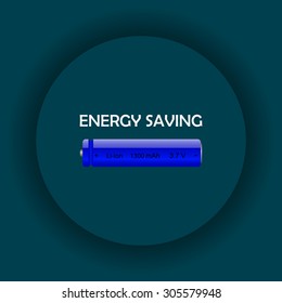 energy saving battery. icon. vector design