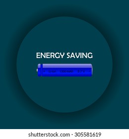 energy saving battery. icon. vector design