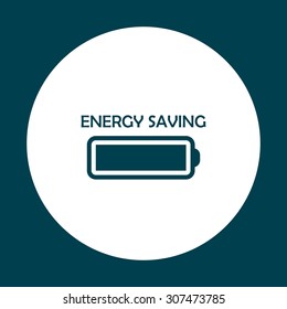 energy saving battery. icon. vector design