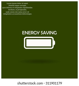 energy saving battery. icon. vector design