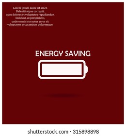 energy saving battery. icon. vector design