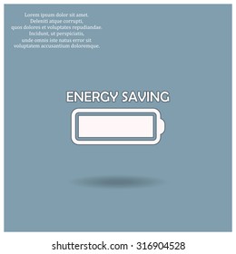 energy saving battery. icon. vector design