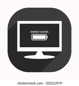 energy saving battery. icon. vector design