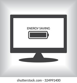 energy saving battery. icon. vector design