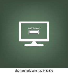 energy saving battery. icon. vector design