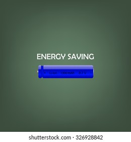 energy saving battery. icon. vector design
