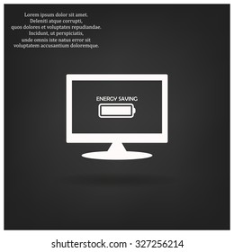 energy saving battery. icon. vector design