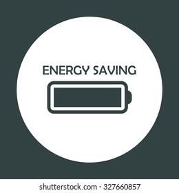 energy saving battery. icon. vector design