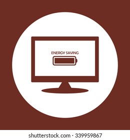 energy saving battery. icon. vector design