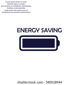 energy saving battery. icon. vector design