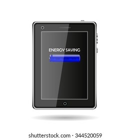 energy saving battery. icon. vector design