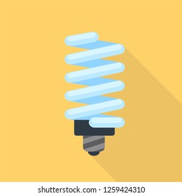 Energy saving bulb icon. Flat illustration of energy saving bulb vector icon for web design